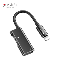 Yesido YAU11 2-in-1 Lightning & 3.5mm Audio Adapter