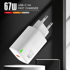 Majentik MC-009 67W USB-C Fast Charger – Compact Wall Charger with PPS Support