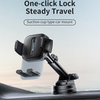 Yesido C261 Car Phone Holder - Flexible Telescopic Arm & Strong Suction Base