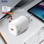 Majentik MC-009 67W USB-C Fast Charger – Compact Wall Charger with PPS Support
