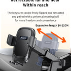 Yesido C262 Car Holder - Adjustable Telescopic Arm & Faux Leather Protection