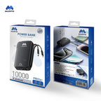 Majentik MJ-31 10000mAh Power Bank – 22.5W Fast Charger with Built-in Cables