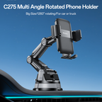 Yesido C275 Truck Phone Mount - 1260° Adjustable Long Arm & Anti-Shake
