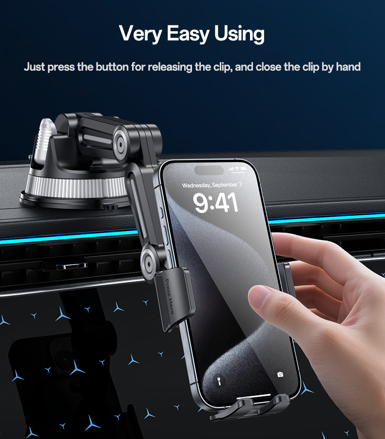 Yesido C275 Truck Phone Mount - 1260° Adjustable Long Arm & Anti-Shake