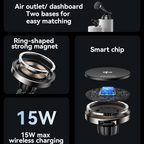 Yesido DS30 15W Wireless Charger - 2-in-1 Car & Desktop Stand