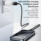 Yesido CA131C 18W Short USB-A to USB-C Fast Charging Cable – 30cm Braided Nylon & Aluminum Alloy Connectors (3A)