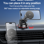 Yesido DS30 15W Wireless Charger - 2-in-1 Car & Desktop Stand
