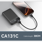 Yesido CA131C 18W Short USB-A to USB-C Fast Charging Cable – 30cm Braided Nylon & Aluminum Alloy Connectors (3A)