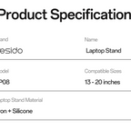 Yesido LP08 Infinite Hover 360 degree Laptop Stand
