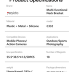 Yesido C332 Magnetic Neck Hanger Holder - Professional POV Shooting