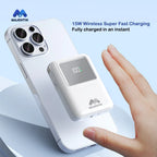 Majentik MJ-28 Magnetic Power Bank 10000mAh – Wireless Power Bank with Digital Display