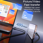 Yesido CA129C 18W USB-A to USB-C Cable – 1.2m 3-Step Molded Braided Nylon & Aluminum Alloy Connectors (3A)
