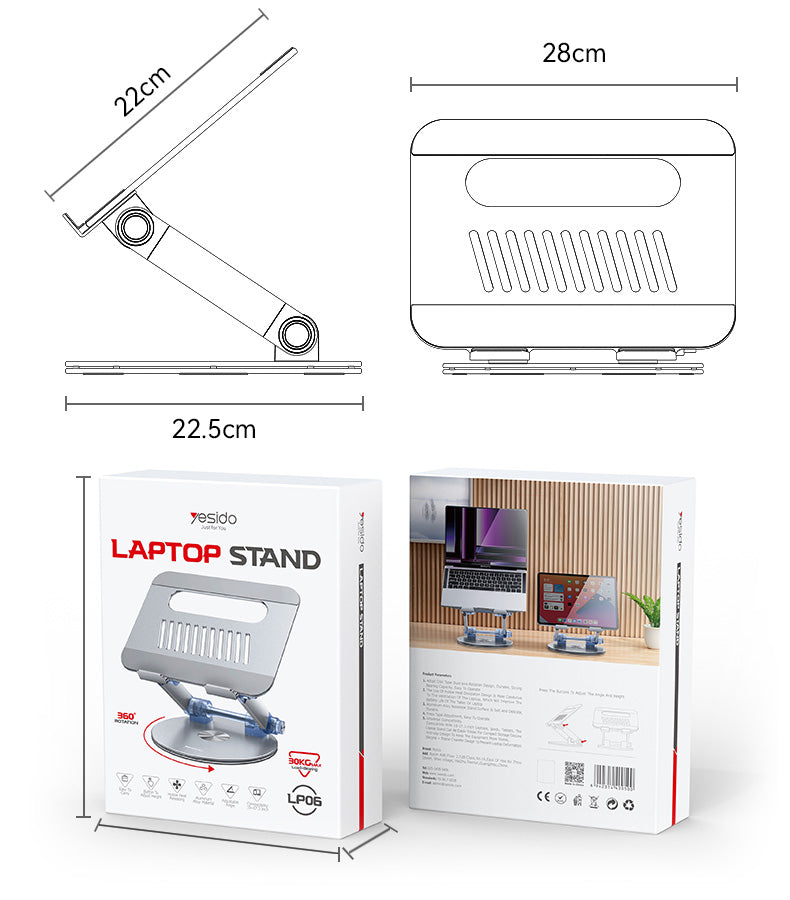 Yesido LP06 Foldable Laptop Swivel Stand