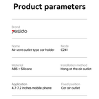 Yesido C241 Smart Air Vent Car Holder - Secure Mount & 360° Rotation