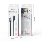 Yesido CA204P 60W PD Fast Charging & Data Cable – Durable 16-Braided Aluminum Alloy Design (1 Meter)