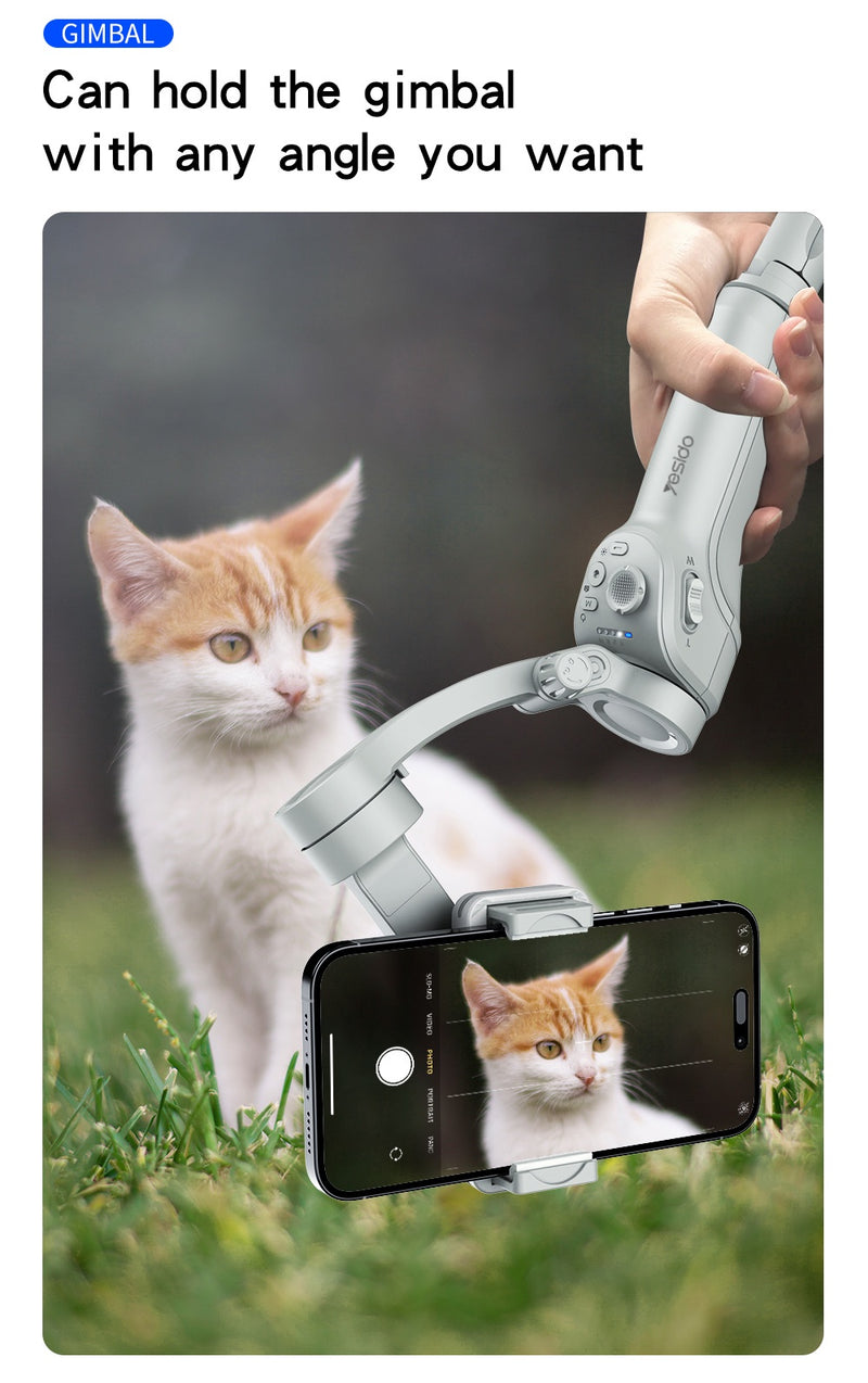 Yesido SF18 Professional Mobile Gimbal Stabilizer from Techie-Products - Turn your mobile phone into a cinema camera!