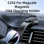 Yesido C292 Magnetic Wireless Car Charger - 15W Power & Ultra Stability