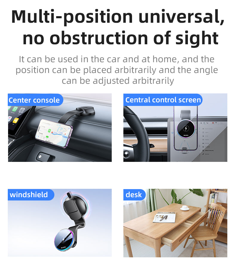 Yesido C292 Magnetic Wireless Car Charger - 15W Power & Ultra Stability