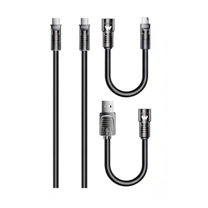 Majentik CL-016 4-in-1 Fast Charging Data Cable – 60W Liquid Silicone & Zinc Alloy (1.2M)