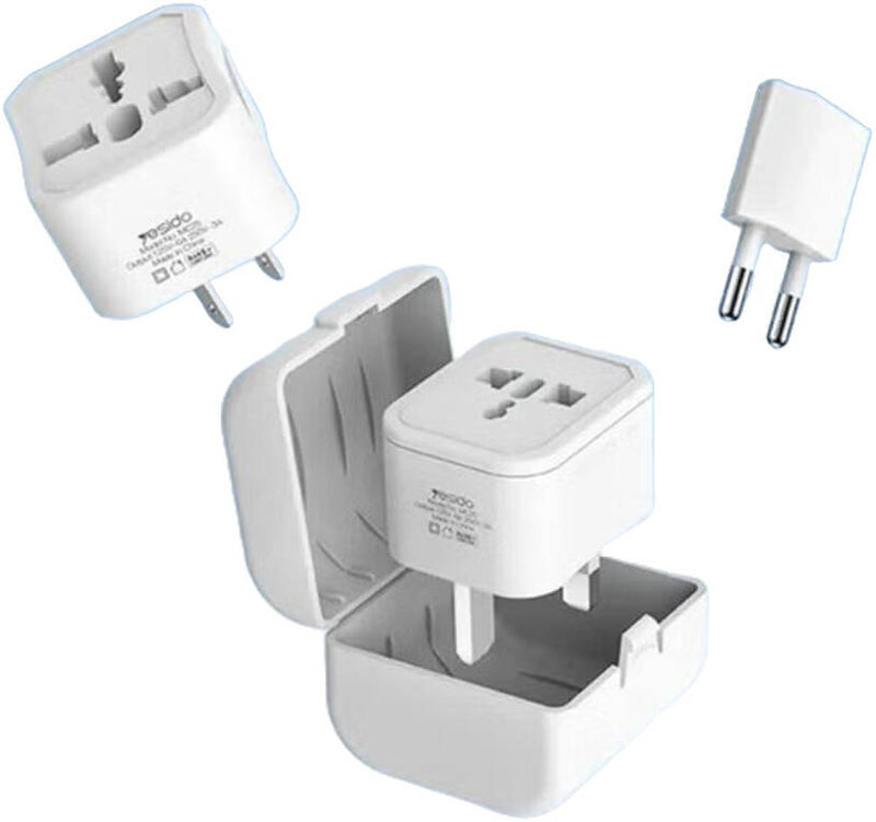 Yesido MC25 Universal Travel Adapter Kit – All-in-One Converter for CN, US, EU, and UK Plugs