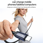 Yesido CA204P 60W PD Fast Charging & Data Cable – Durable 16-Braided Aluminum Alloy Design (1 Meter)