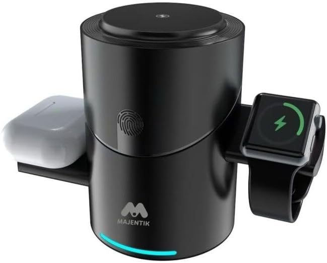 Majentik MW-20 Magnetic Wireless Car Charger Mount – Automatic Pop-up Design Smart Air Vent Phone Holder