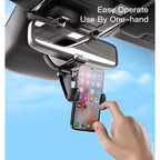 Yesido C193 Rearview Mirror Phone Holder with 450 Degree Rotation ABS and Metal