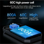 Yesido VC11 Portable Car Jump Starter – 800A Peak Current, 6000mAh Power Bank & LED Flashlight