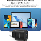 Yesido YC56 20W Dual Type-C Fast Travel Charger – Includes 1M USB-C to USB-C Cable