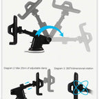 Yesido C23 360 Degree Flexible Universal Car and Truck Automatic Clip Phone Holder