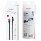 Yesido CA155 20W USB-C to Lightning Cotton Braided Fast Charging Cable – 1m Aluminum Alloy Connectors