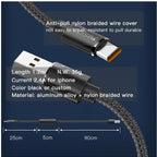 Yesido CA46 Intelligent Type-C Data Cable – 1.2m Smart Timing Cut-Off Technology with Aluminum Alloy Shells (2.4A Max / USB 2.0)