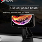 Yesido C1 Universal Spring Clip 360 Angle Rotation Suction Cup Car Phone Holder