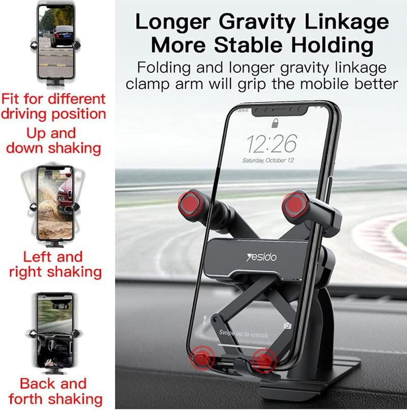Title Yesido C90 Gravity Sensor Car Phone Holder with 360 Degree Universal Rotation
