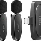 Yesido KR14 Low-latency Wireless Lavalier Dual Microphone with Lightning Receiver for iPhone & iPad – 360° Omnidirectional Noise Reduction