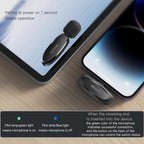 Yesido KR14 Low-latency Wireless Lavalier Dual Microphone with Lightning Receiver for iPhone & iPad – 360° Omnidirectional Noise Reduction