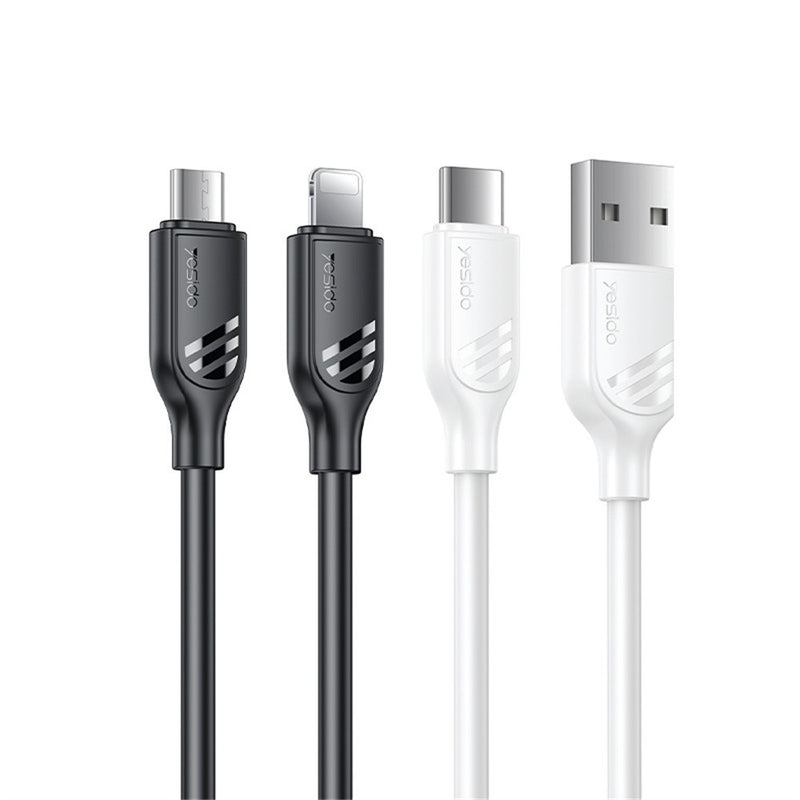 Yesido CA126C 18W Fast USB-A to USB-C Charging Cable – 1m Flexible Eco-Friendly Jacket (3A/2.1A Max)