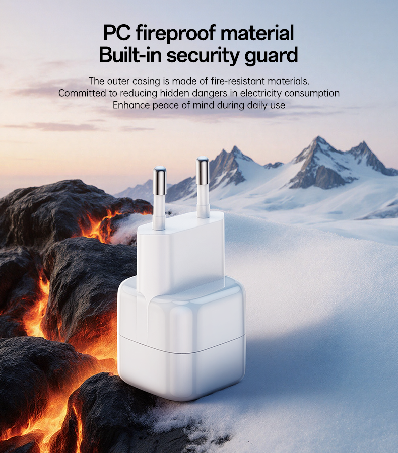 شاحن Yesido YC102 السريع بتقنية GaN وقوة 20 واط - تصميم ميني بمنفذ Type-C PD