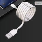 Yesido CA61 Magnetic Coil Micro USB Fast Charging Data Cable – 1m Self-Organizing & Tangle-Free Design (2.4A Max)