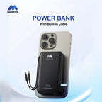 Majentik MJ-31 10000mAh Power Bank – 22.5W Fast Charger with Built-in Cables