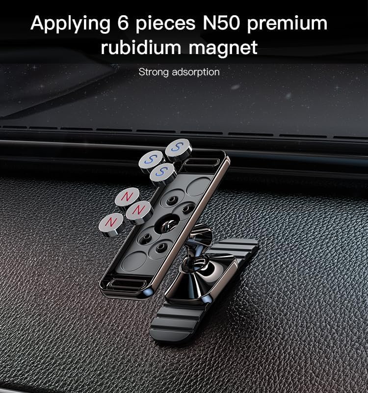 Yesido C150 Zinc Alloy Magnetic Car Holder with 720 Degree Double Ball Rotation