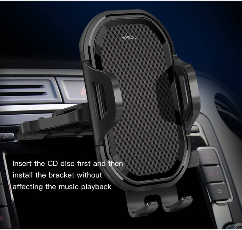 Yesido C84 Universal 2-in-1 Car Phone Holder for CD Slot and Air Vent