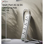 Yesido MC18 3250W Smart Power Strip – 4 AC Outlets & 4 Fast Charging Ports (2 Meters Cable)
