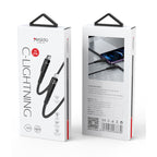 Yesido CA115 27W PD Fast USB-C to Lightning Cable – 3m Ultra-Long Braided Nylon & Aluminum Alloy Connectors (Black)