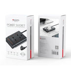 Yesido MC08 10-in-1 Smart Power Strip – 2650W, 4 Universal AC Outlets & 6 USB Ports (2 Meters)