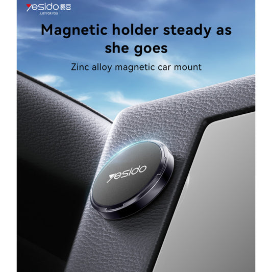 Yesido C211 Round Magnetic Phone Holder Durable Zinc Alloy with Strong Suction
