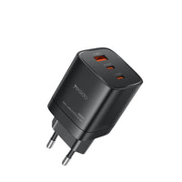 Yesido YC65 65W GaN Fast Wall Charger – Triple Port (2x USB-C + 1x USB-A) Power Adapter