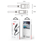 Yesido CA123 Smart Type-C to Lightning Data Cable – 1.2m Auto-Disconnect & Auto-Reconnect Armor Cable with LED Breathing Light (27W / 3A Max)