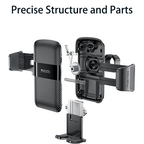 Yesido C242 Car Phone Holder - Adjustable Base & Metal Design with 360° Rotation