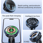 Yesido C311 15W Car Wireless Charger - Semiconductor Cooling & RGB Light